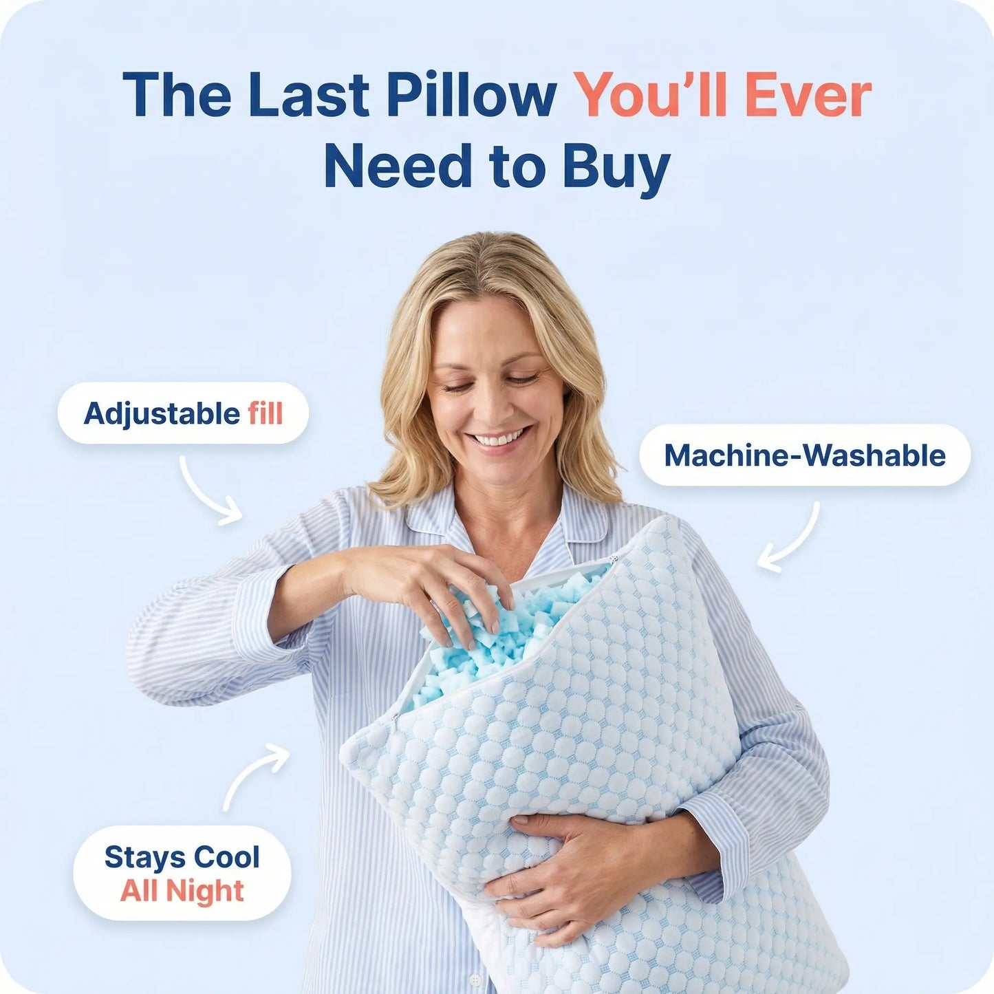 CloudFlex™ Customizable Memory Foam Pillow